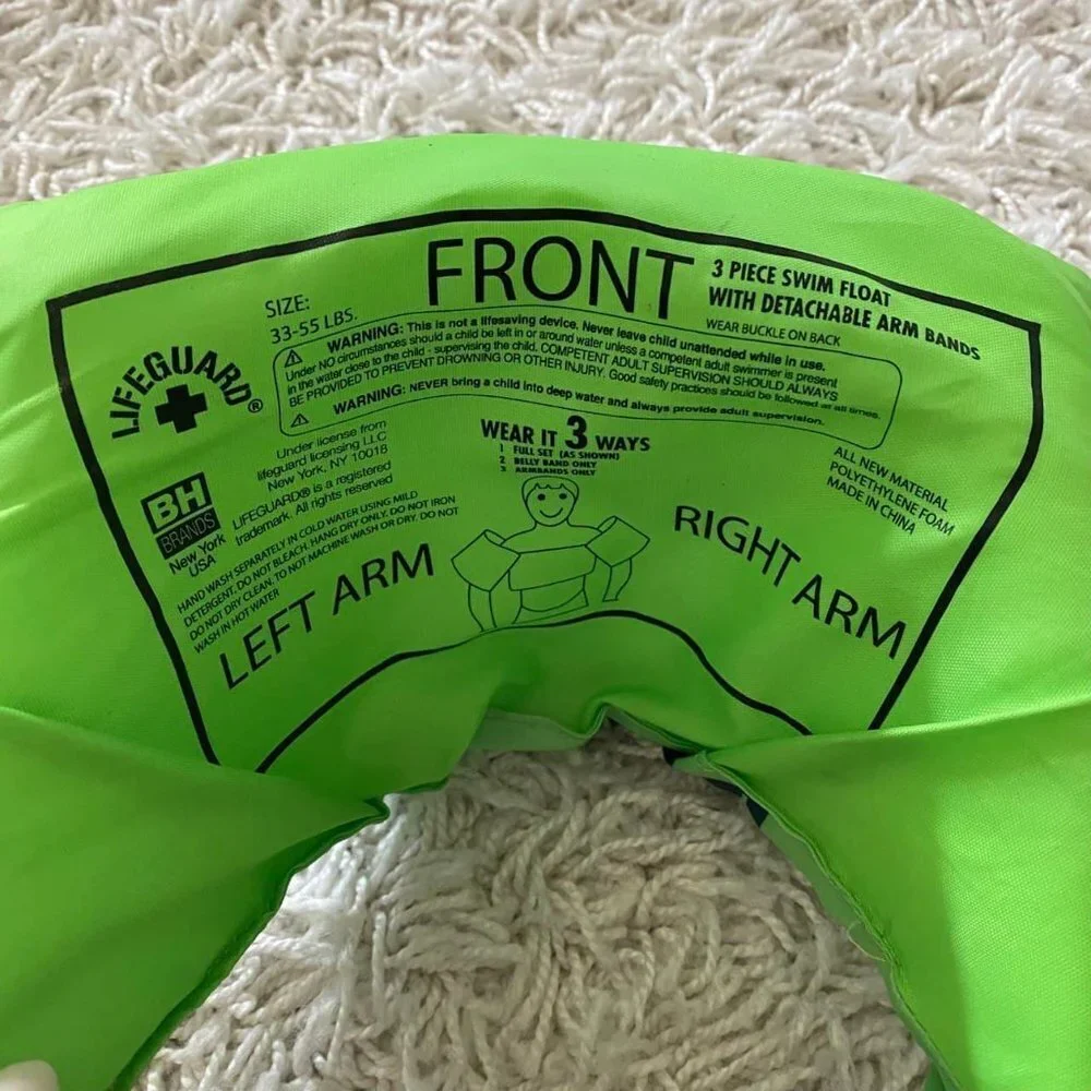LIFEGUARD Kids Floaties Life Jacket/Vest Combo